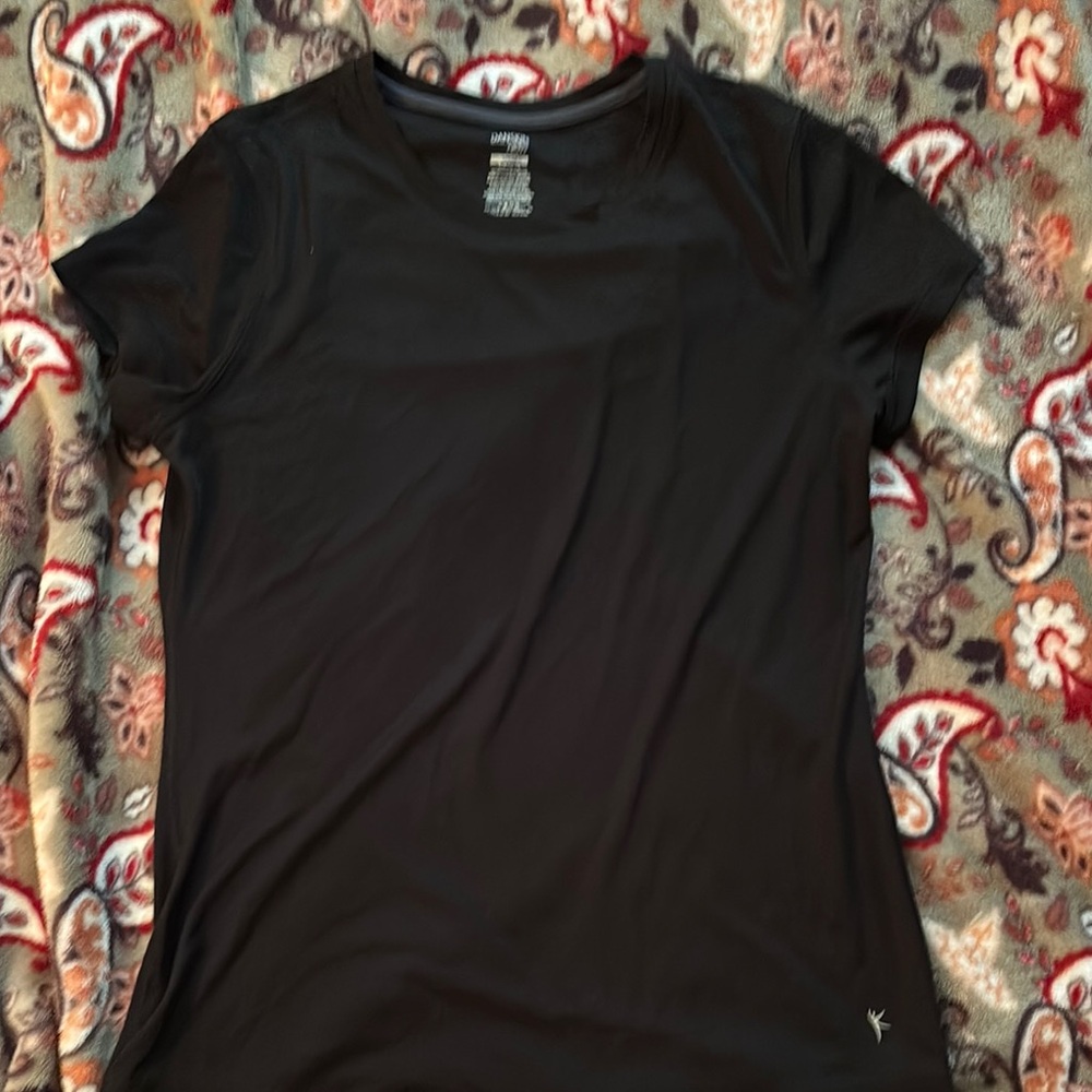 Danskin Loose Fitted Crew Neck T-Shirt black size Large